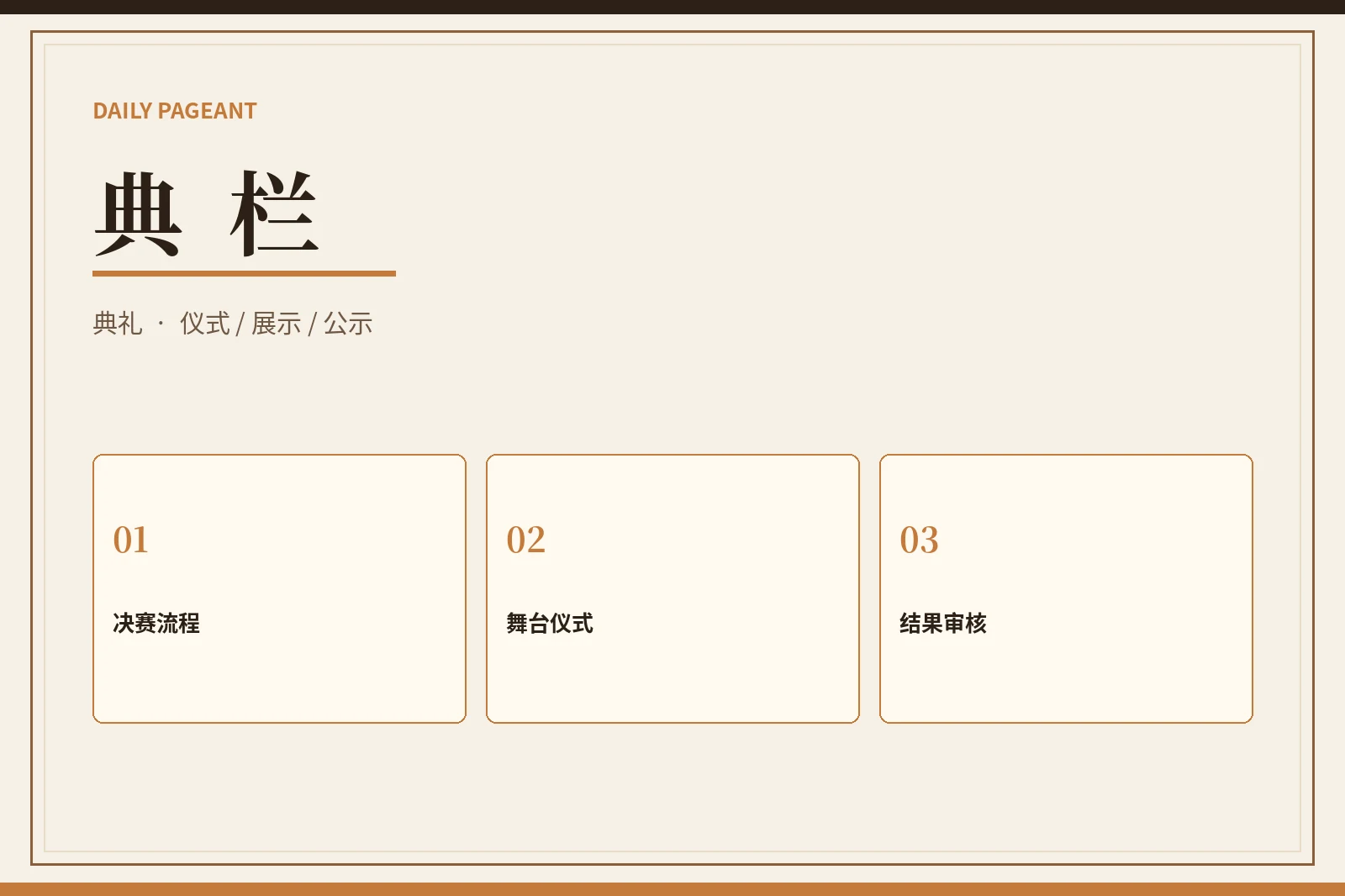 决赛流程